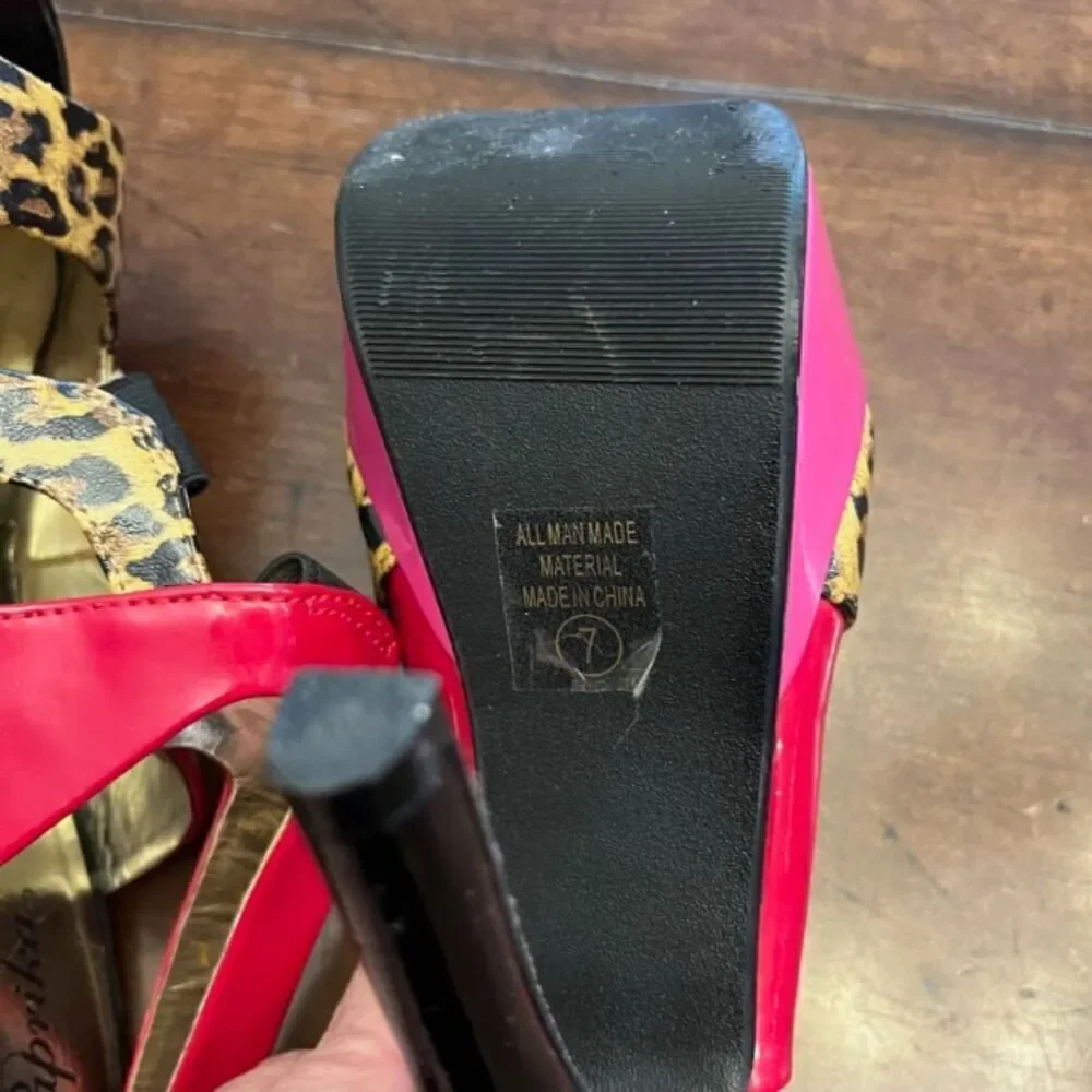 Paprika Women's‎ Stiletto Heels - Leopard, Red, Hot Pink!